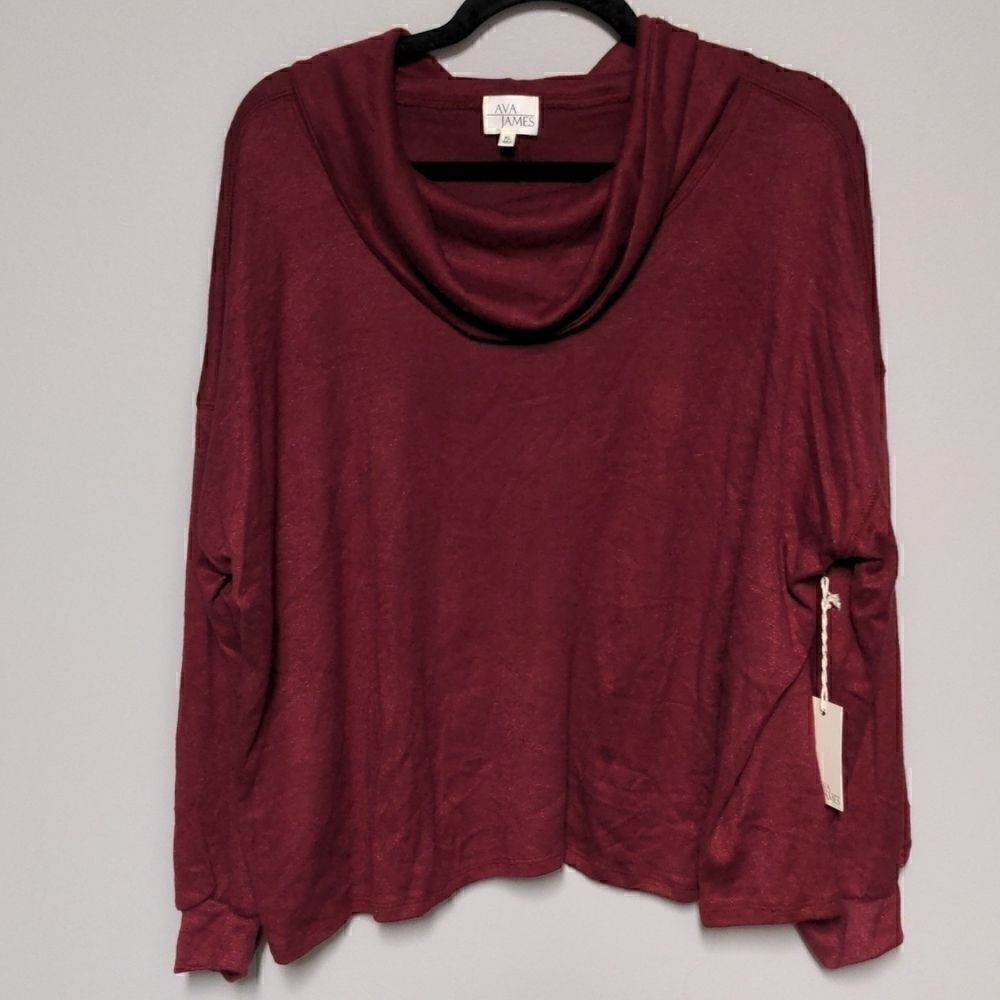 NWT Ava James Cowl Neck Sweater